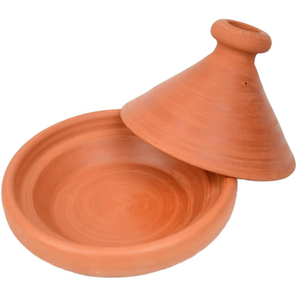 [571384] Tajine Rond en Terre Cuite Rouge N°2
