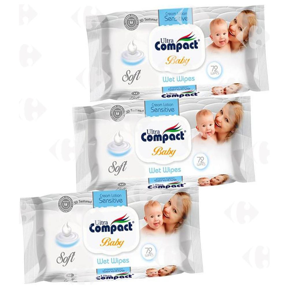 [639823] Tripack Lingette Lotion 72 unités.