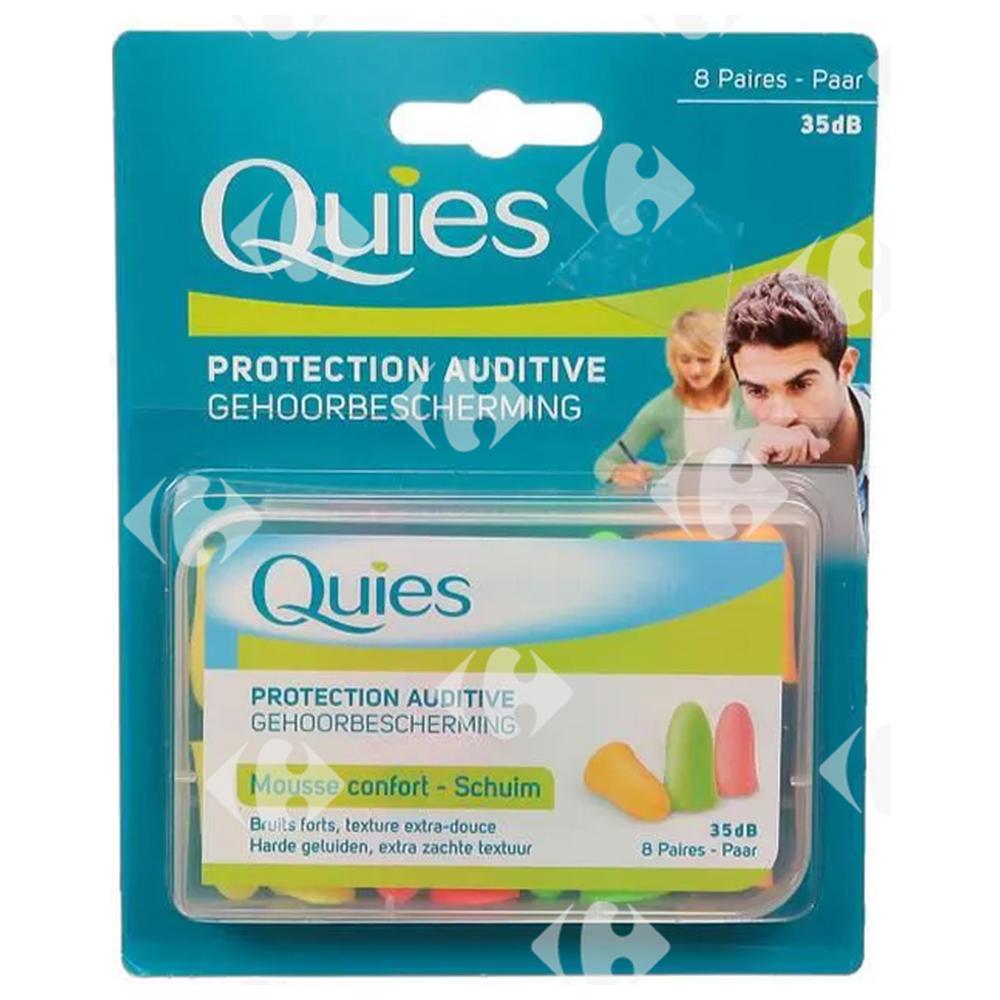 Protection auditive Mousse Confort Fluo 35 dB Quies 2 Paires