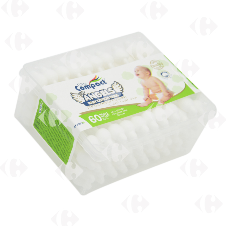 [508943] Cotons-Tiges Bébé Ultra Compact 60 unités