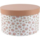 Boîte Carton Ronde Fleurs Grande 25x25x15 cm