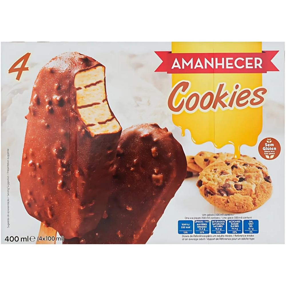 [682090] Glace aux Cookies Amanhecer 4 pièces 100ml