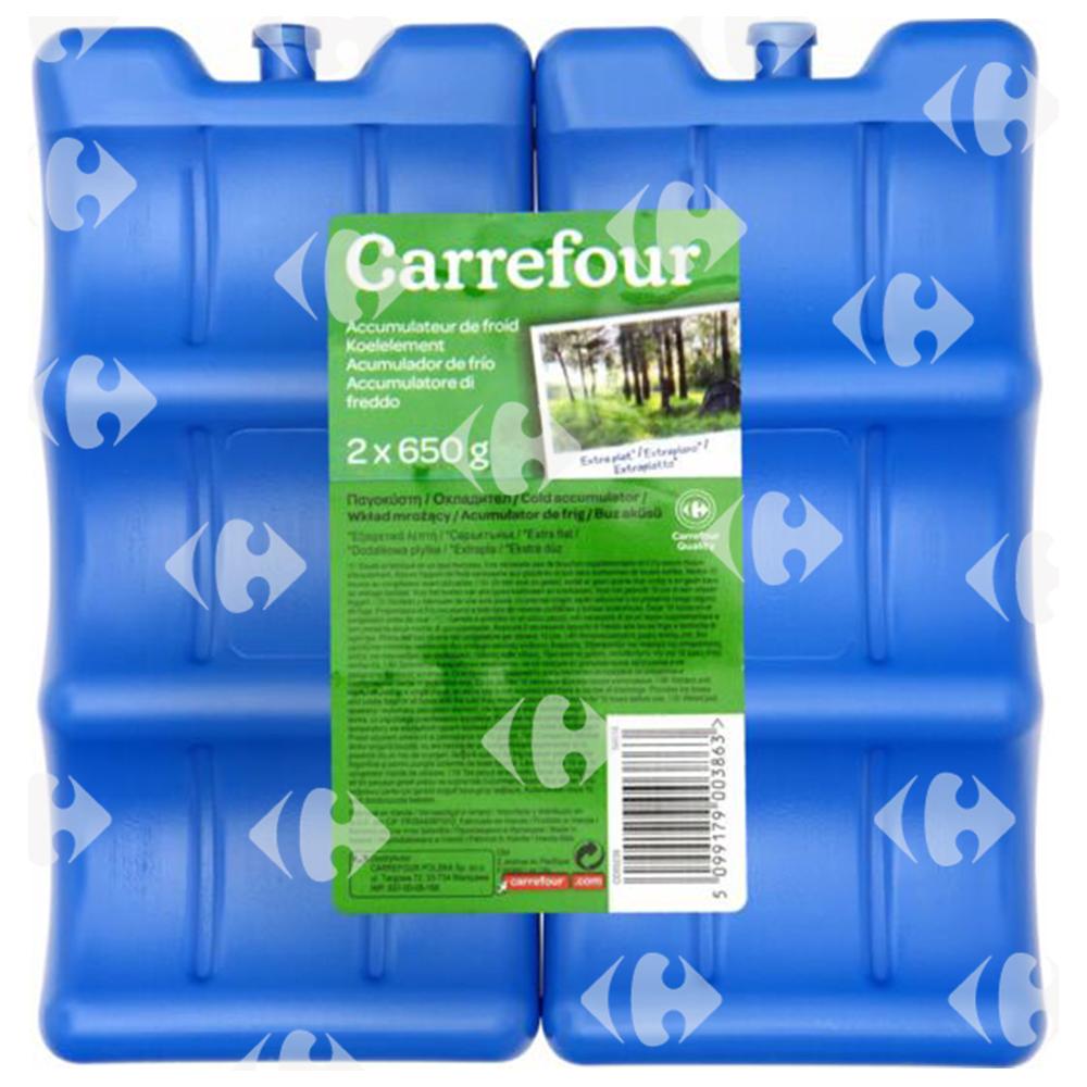 [232159] Lot de 2 Accumulateurs de Froid Carrefour 2x650ml