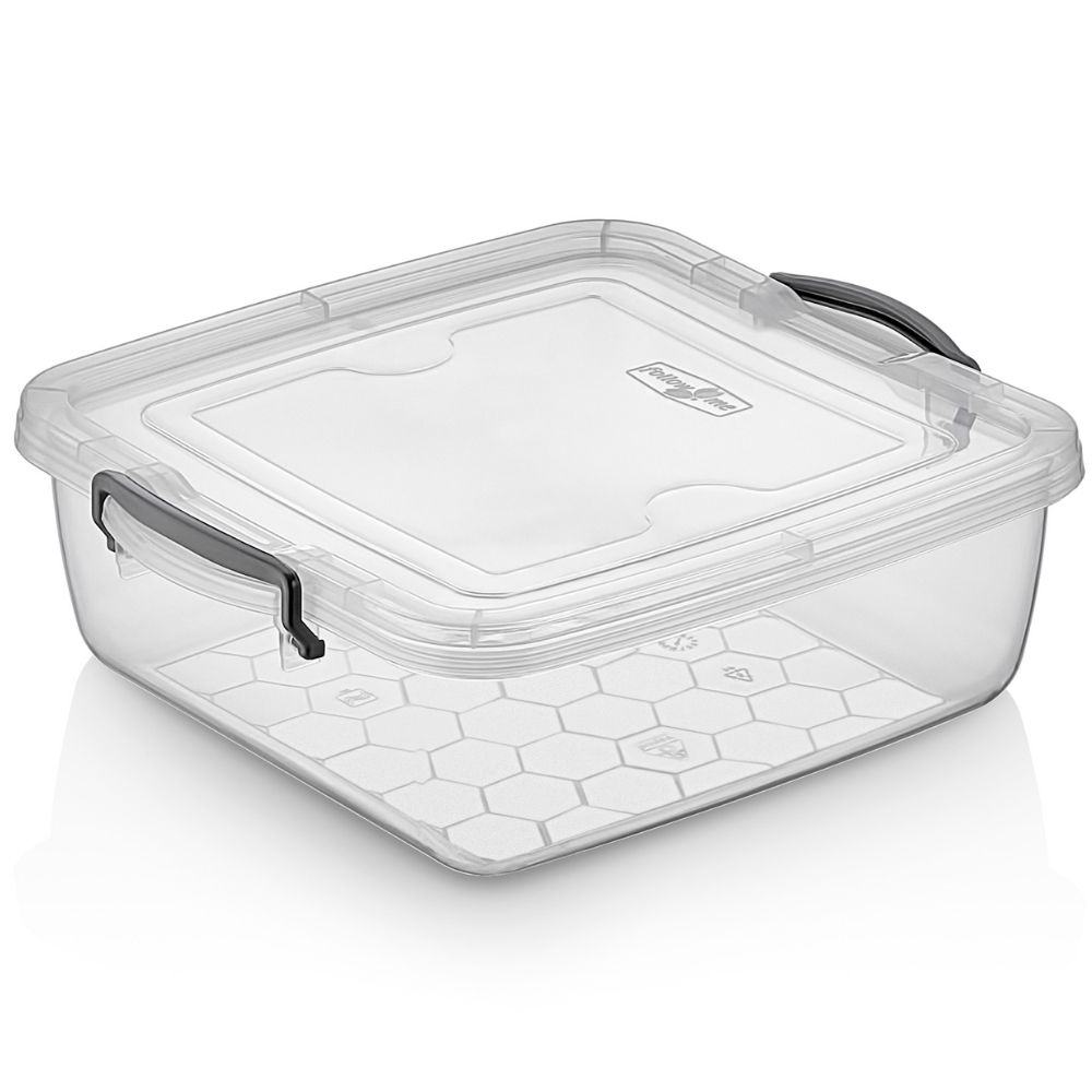 Boîte Alimentaire Carrée Plastique Divisée Cadao 70Cl