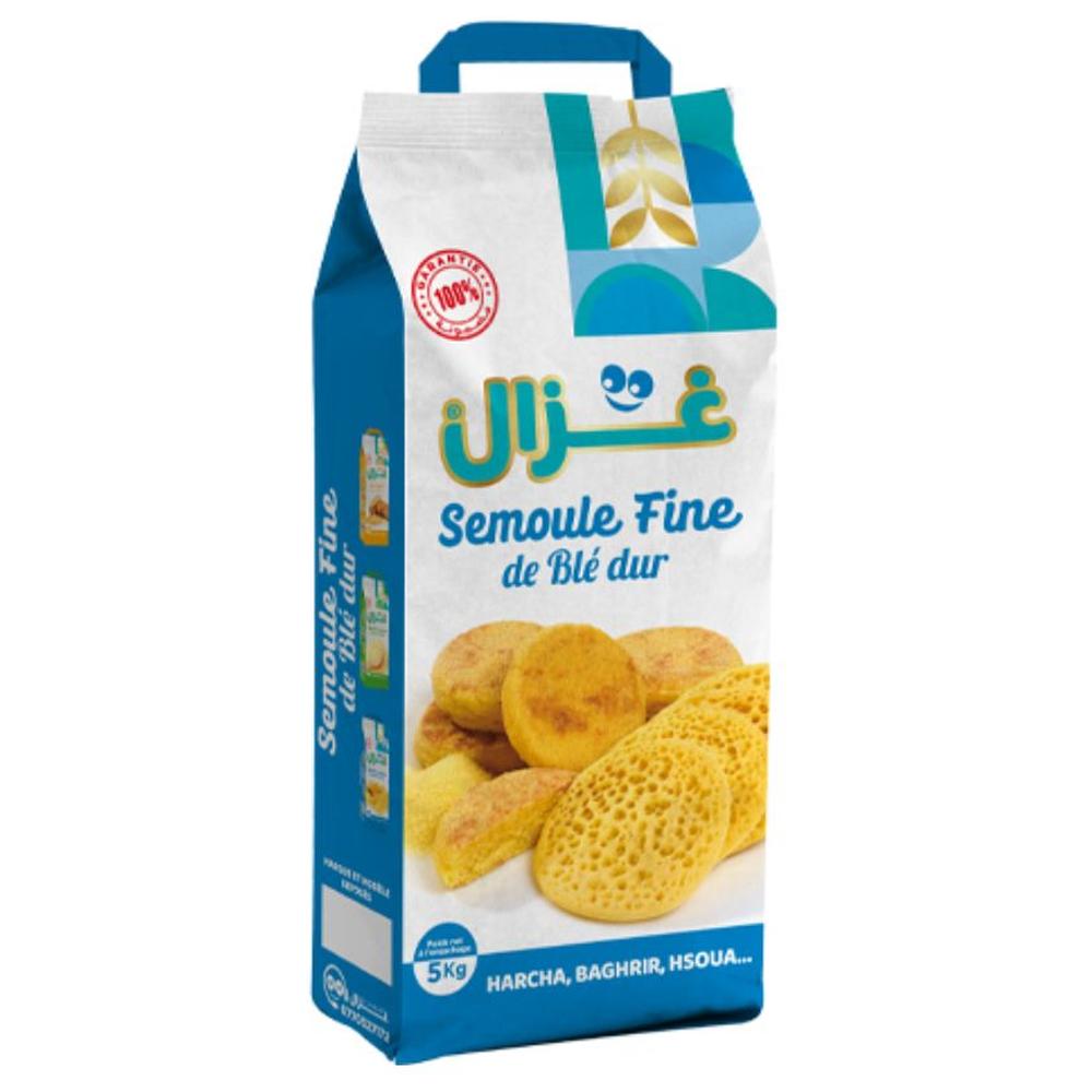 Semoule Fine de Blé Dur Kraft Ghazal 5kg