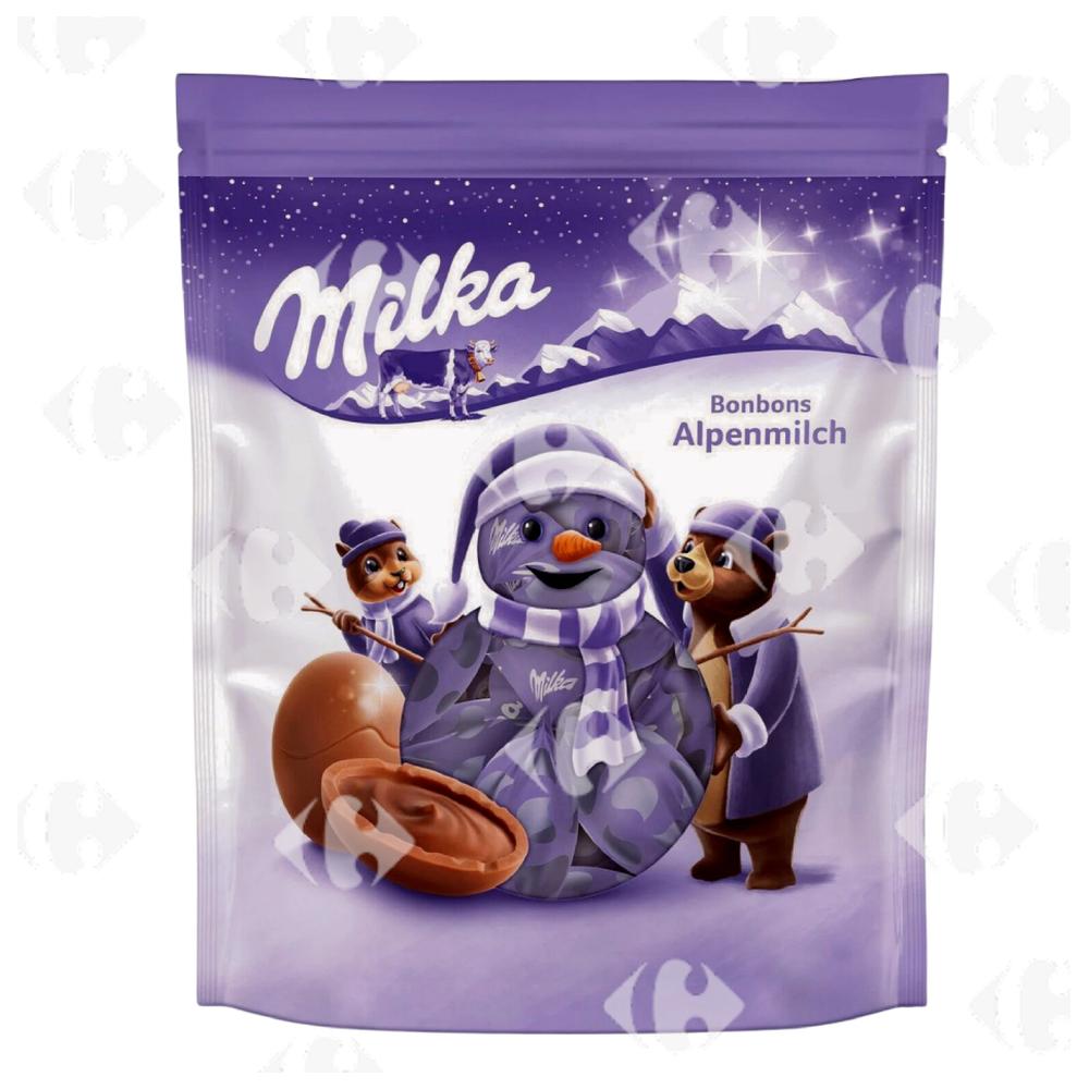 [707991] Bonbons de Noël Chocolat au Lait Milka 86g.