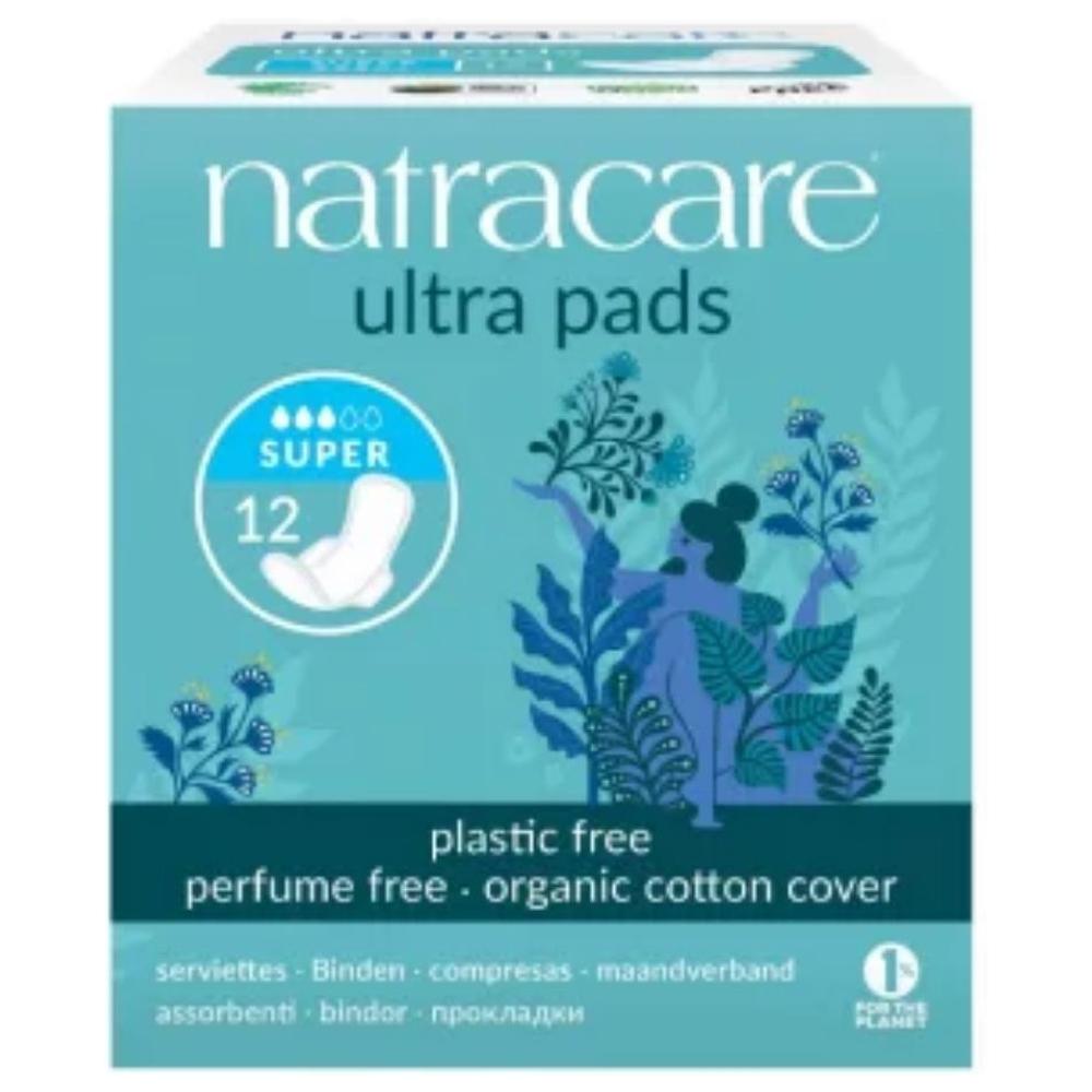 [720237] Serviettes Hygiéniques Organic Super Ailes Natracare 12 unités
