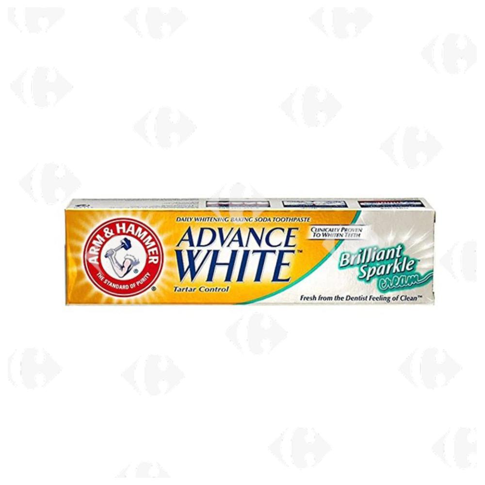 [698501] Lot 2 Dentifrices Arm & Hammer Advance Whit Sparkle Crème 115g