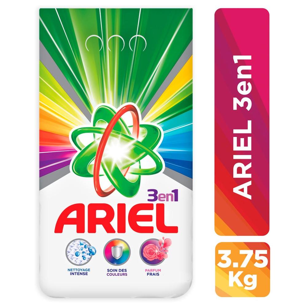 [671241] Lessive en Poudre Machine 3en1 Ariel 3,75 Kg.