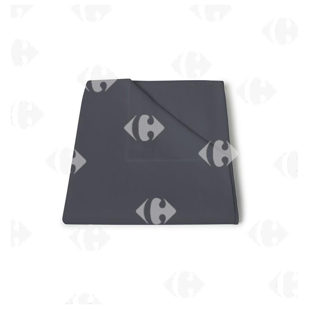 Drap Plat en Microfibre Gris Carbone 100% Cotonelle Richbond 180x270cm