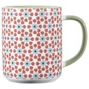 Mug Kasa en Porcelaine Verte Motifs Orange Tiles 37cl