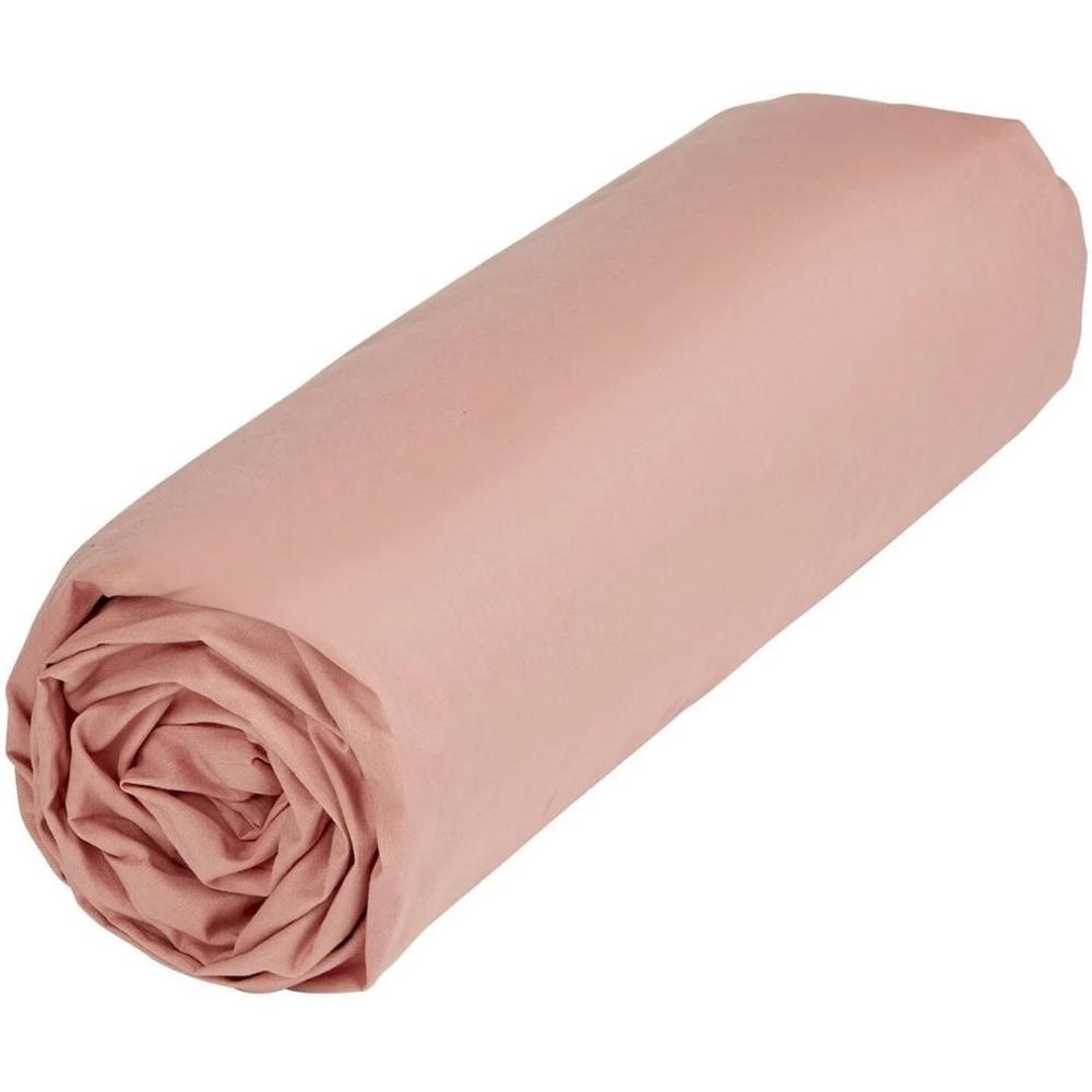 [727098] Drap Plat Rose Sec Tex Home 240x280 cm