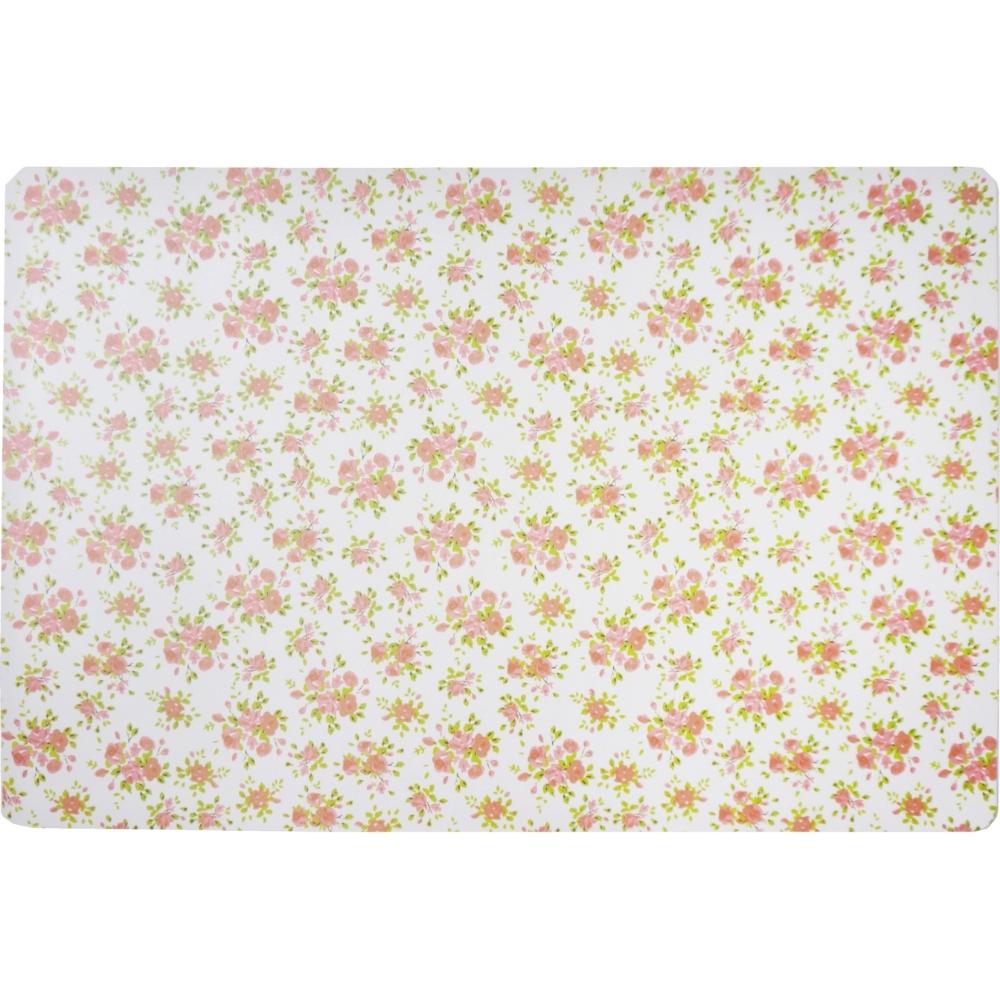 [721764] Set de Table Rectangulaire Blanc Fleur Kasa 45x30 cm