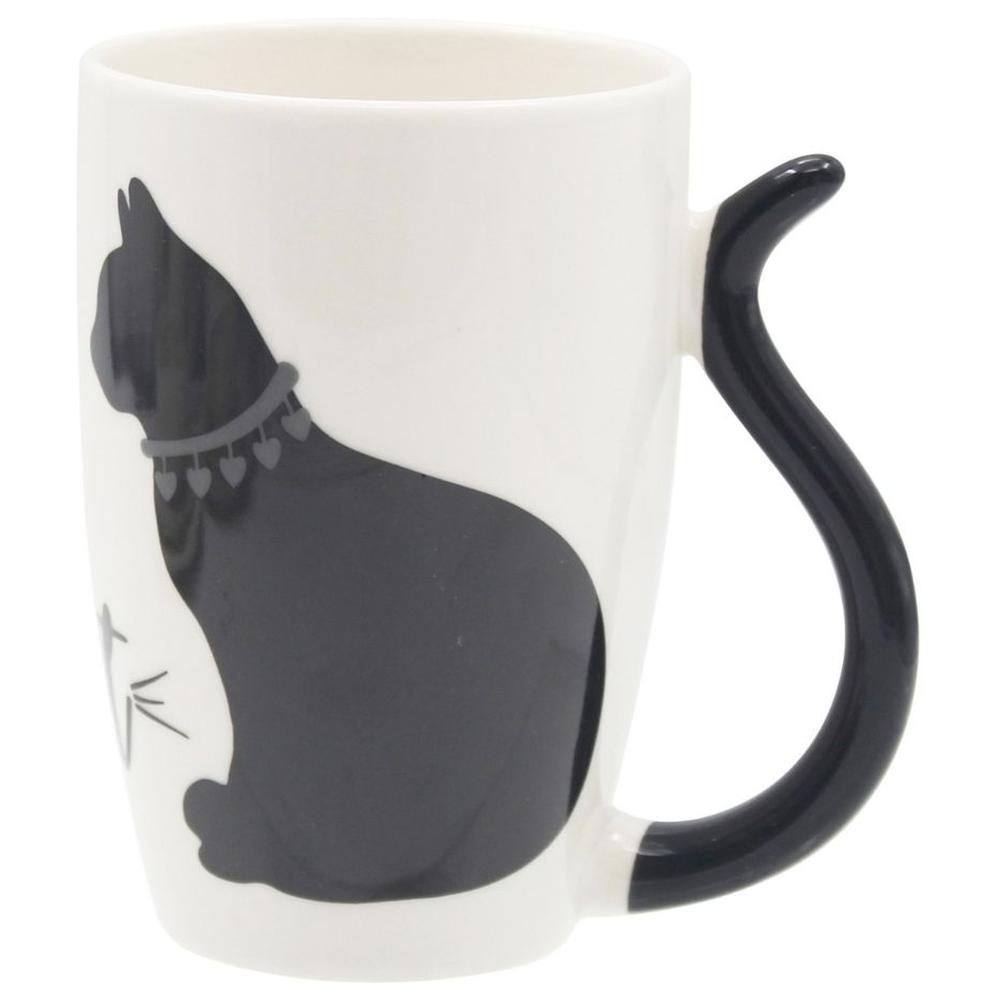 [717036] Mug Porcelaine Chat Noir Kasa 38cl