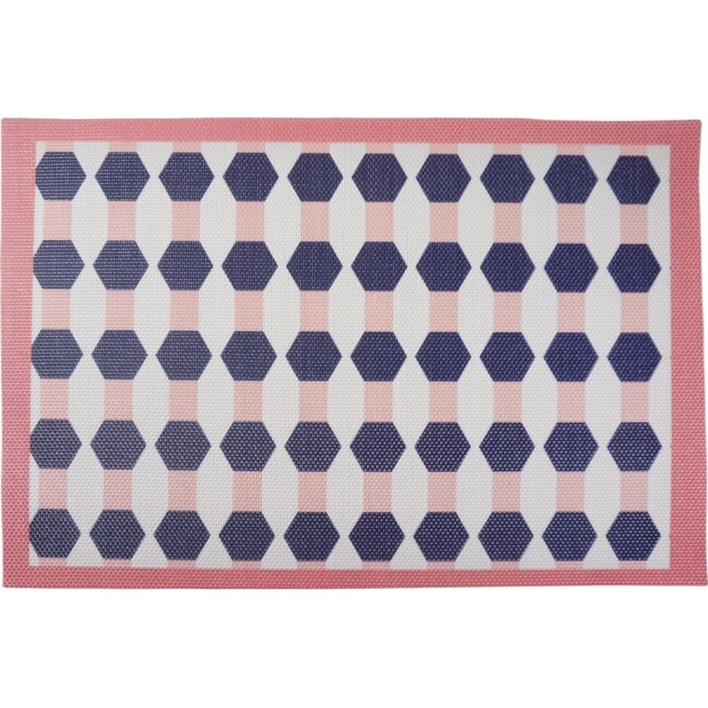 [721768] Set de Table Rectangulaire Bleu Diamond Kasa 45x30 cm
