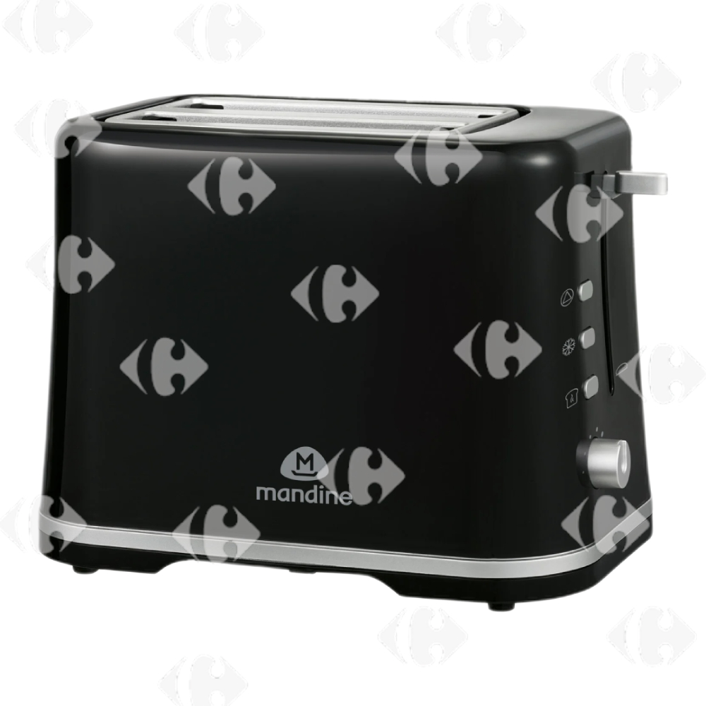 Grille-pain MT870S-19 en Noir avec 2 Fentes Mandine