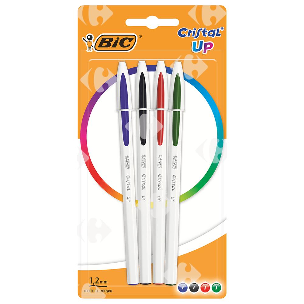 [635459] Stylo à Bille Cristal Up Assortie Bic 4 unités