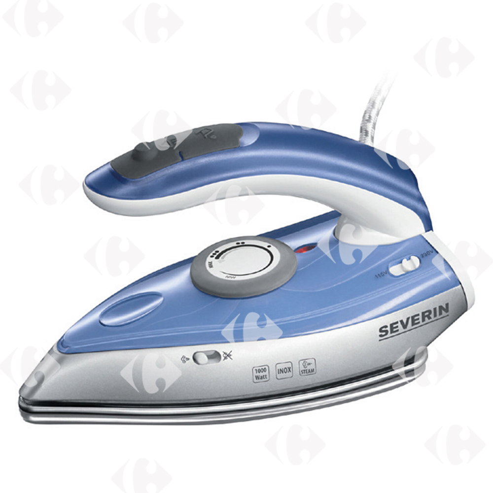 [704725] Fer à Vapeur Ba 3234 Argent et Bleu Severin 1000W