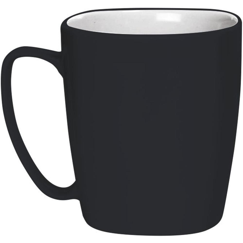[698141] Mug en Porcelaine Bicolor Noir et Blanc 36cl