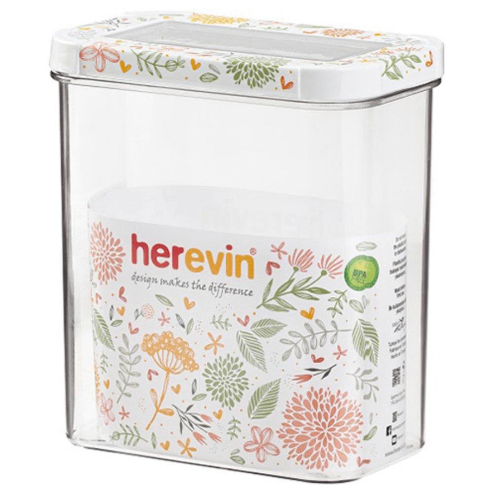 Boîte Alimentaire Transparente Acrylique Botanique Herevin 1,8L