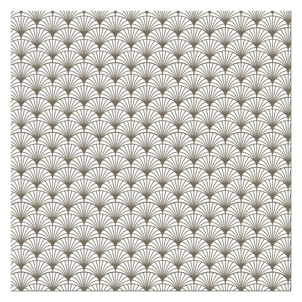 Serviette en Papier Eventail Ttaupe 33x33cm