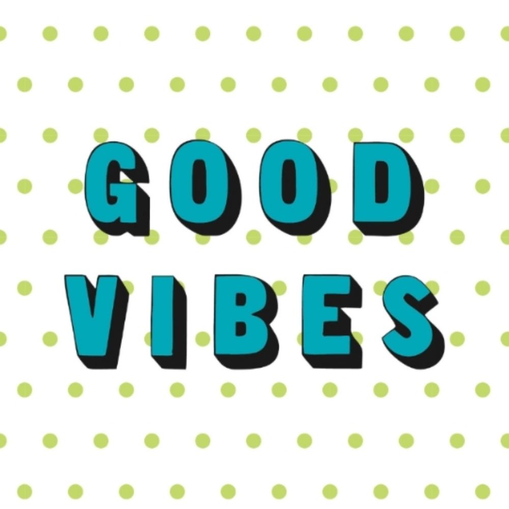 Serviette Good Vibes Turquoise 33x33cm