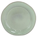 Assiette Dessert en Porcelaine Verte Sintra Picotée Kasa 20 cm