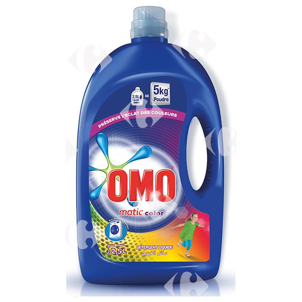 Détergent Lessive Liquide Couleur Omo Matic 2,5L