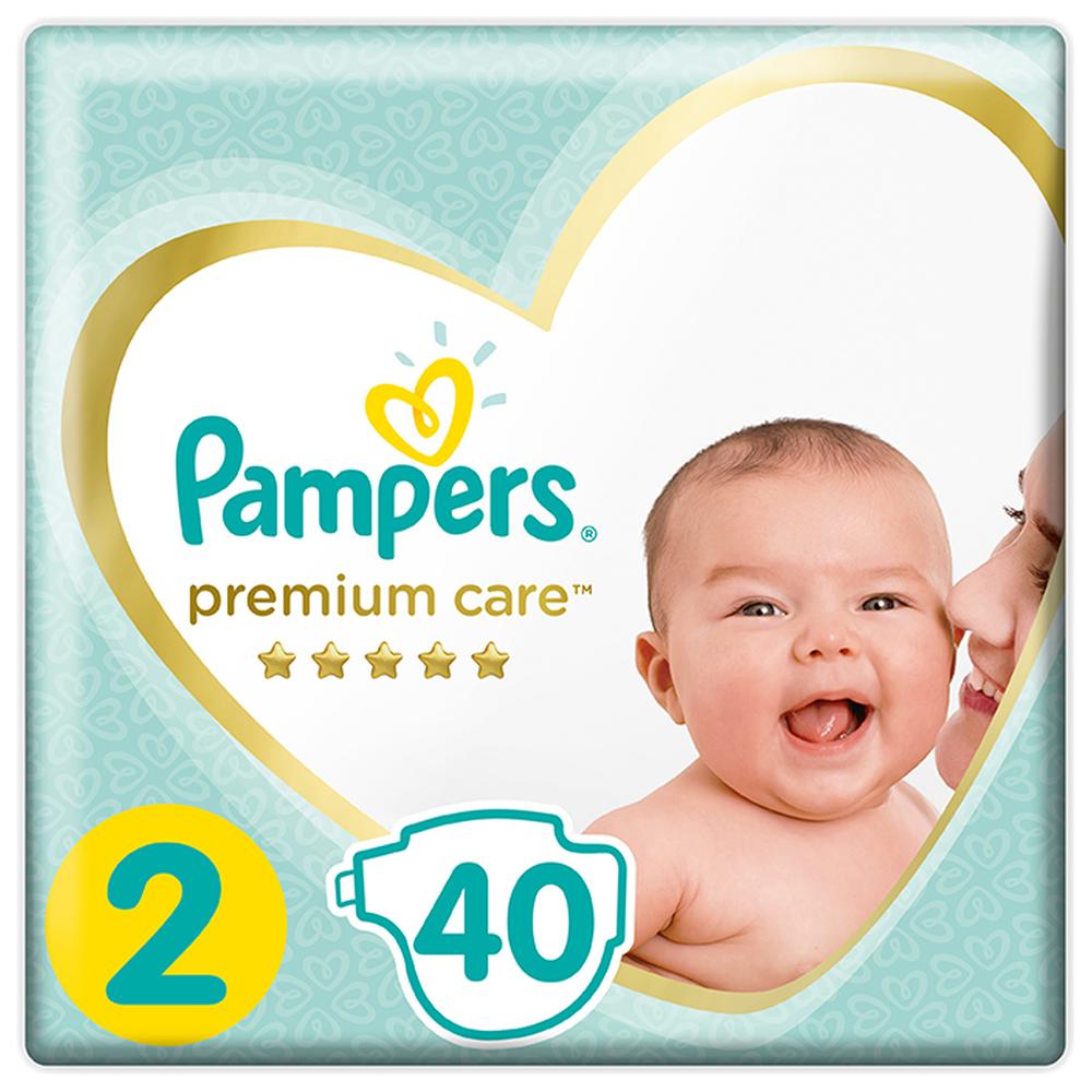 [604978] Couches Bébé Premium Care Taille 2 (3-8Kg) Pampers 40 unités