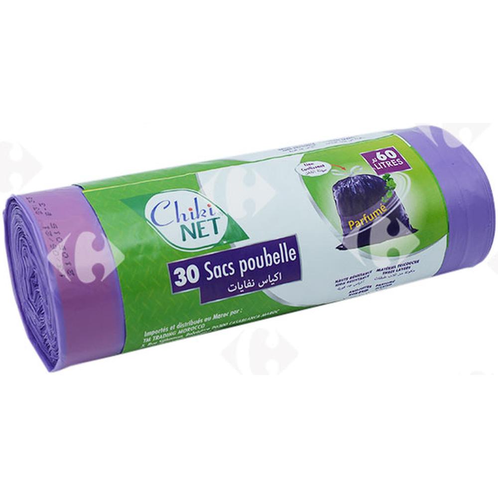 [644952] Sac Poubelle Parfumé 60L Chikinet 30 unités