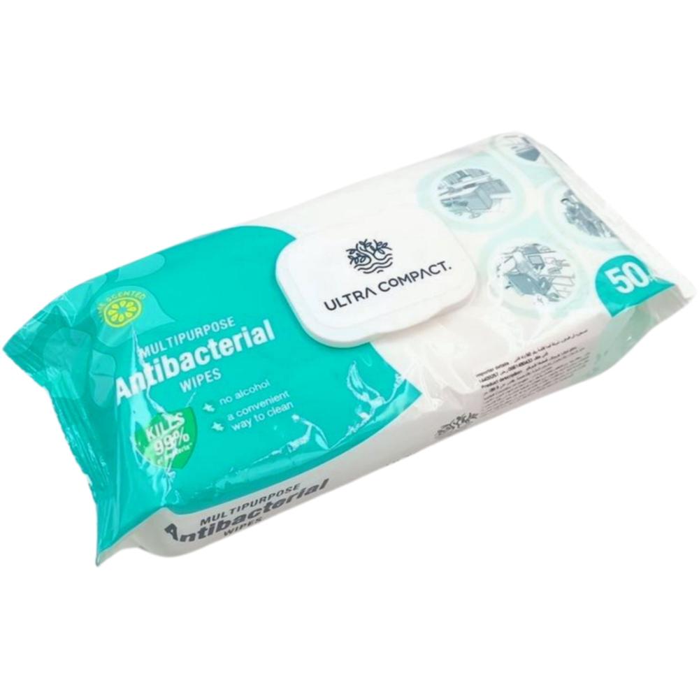 [661419] Lingettes Antibactériennes Multi-Usage Ultra Compact 50 unités