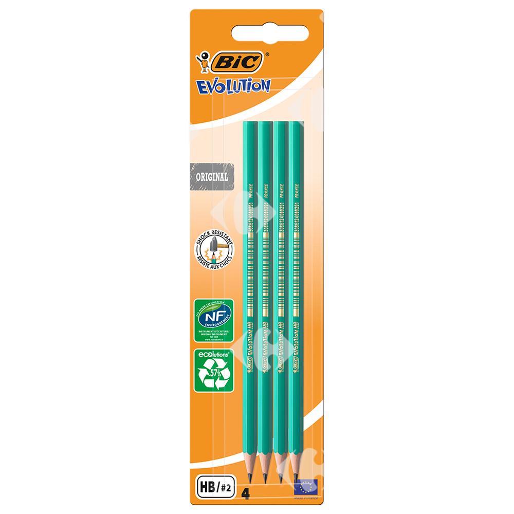 [57586] Crayon HB Écolution Évolution 650 HB Bic 4 unités