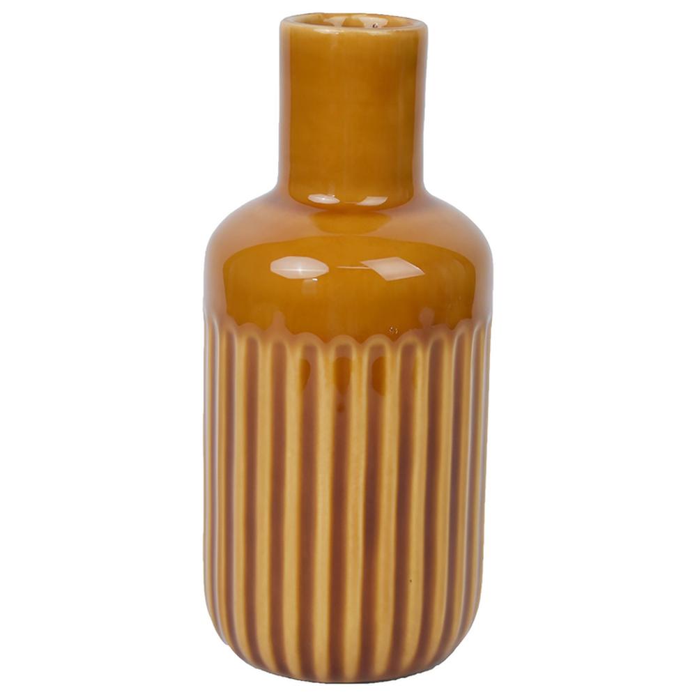 Vase Porcelaine Jaune Boho Kasa 20cm
