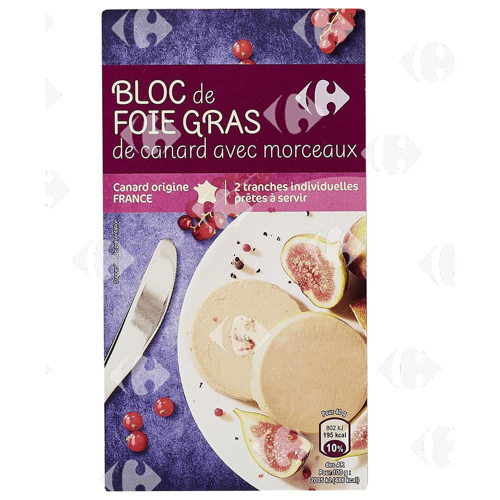 Bloc de Foie Gras de Canard Duo Carrefour Extra 80g