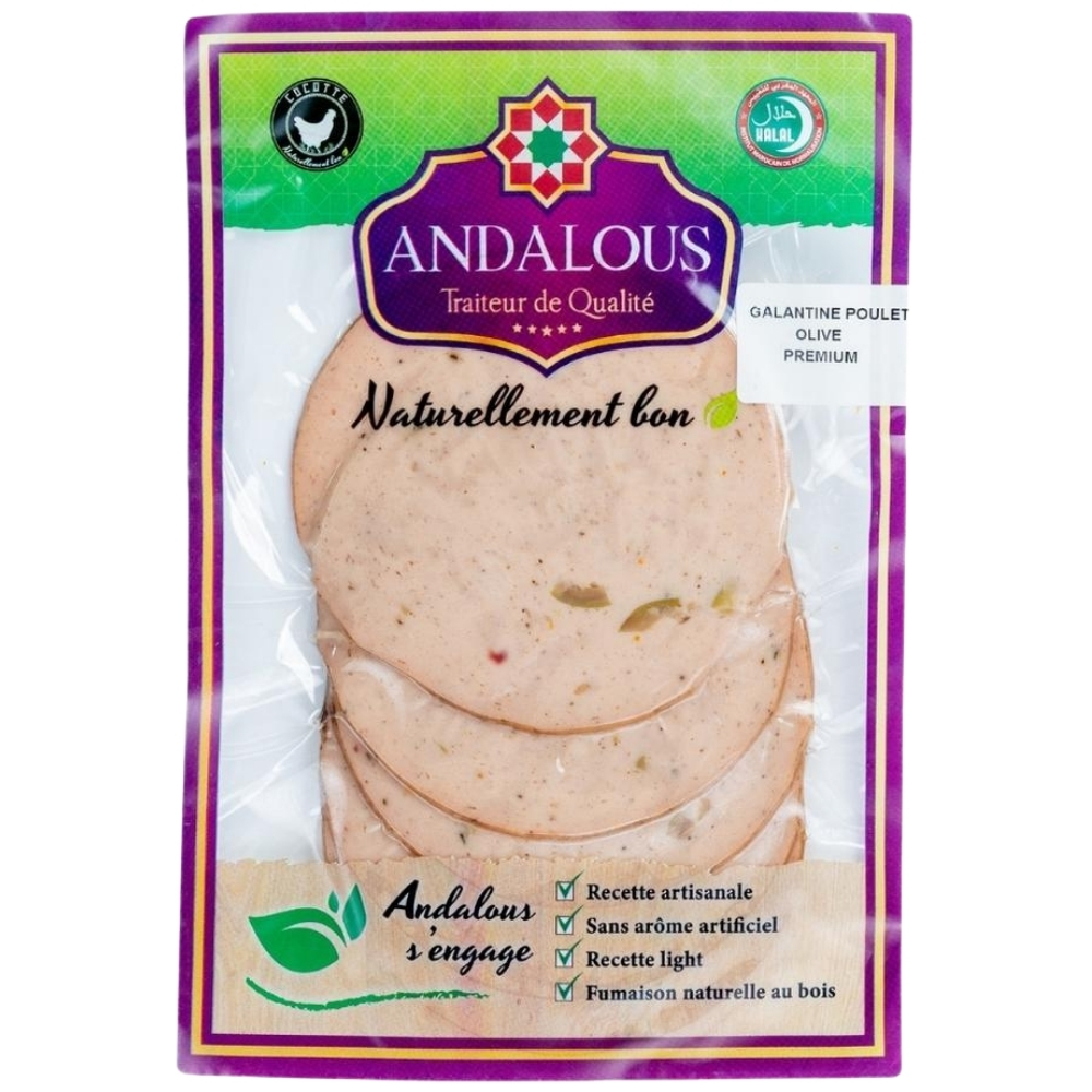 Galantine de Poulet aux Olives - Charcuterie - Andalous 100g