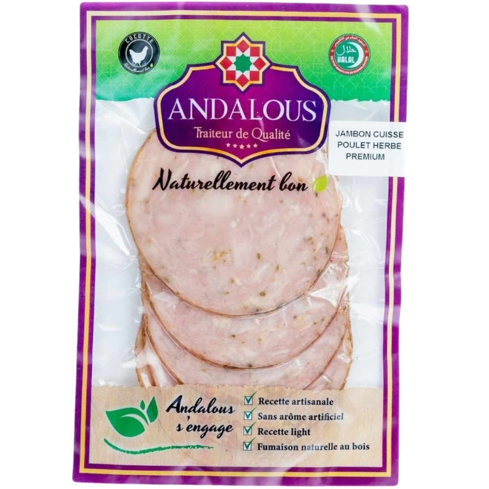 [566707] Jambon de Cuisse aux Herbes - Charcuterie - Andalous 100g.