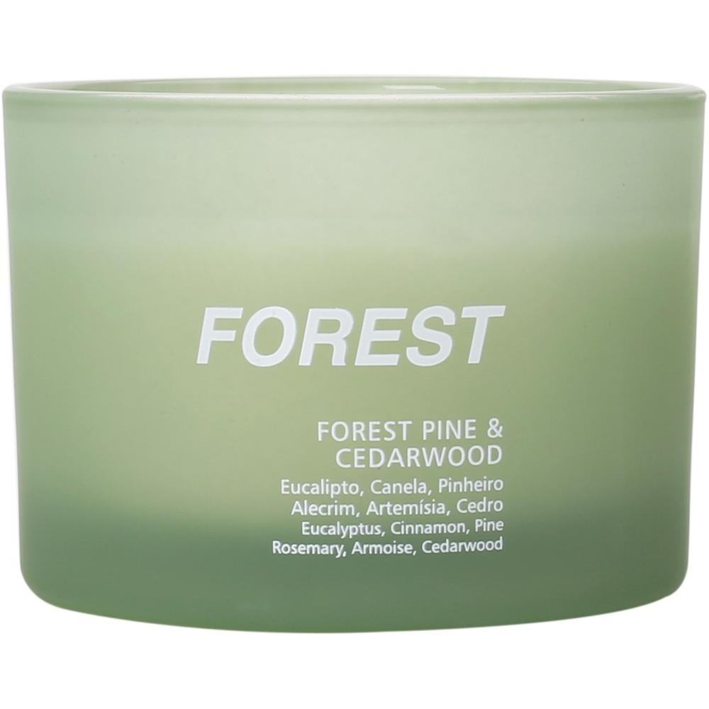[701283] Bougie en Verre 3 Mèches Forest Kasa 11x9cm