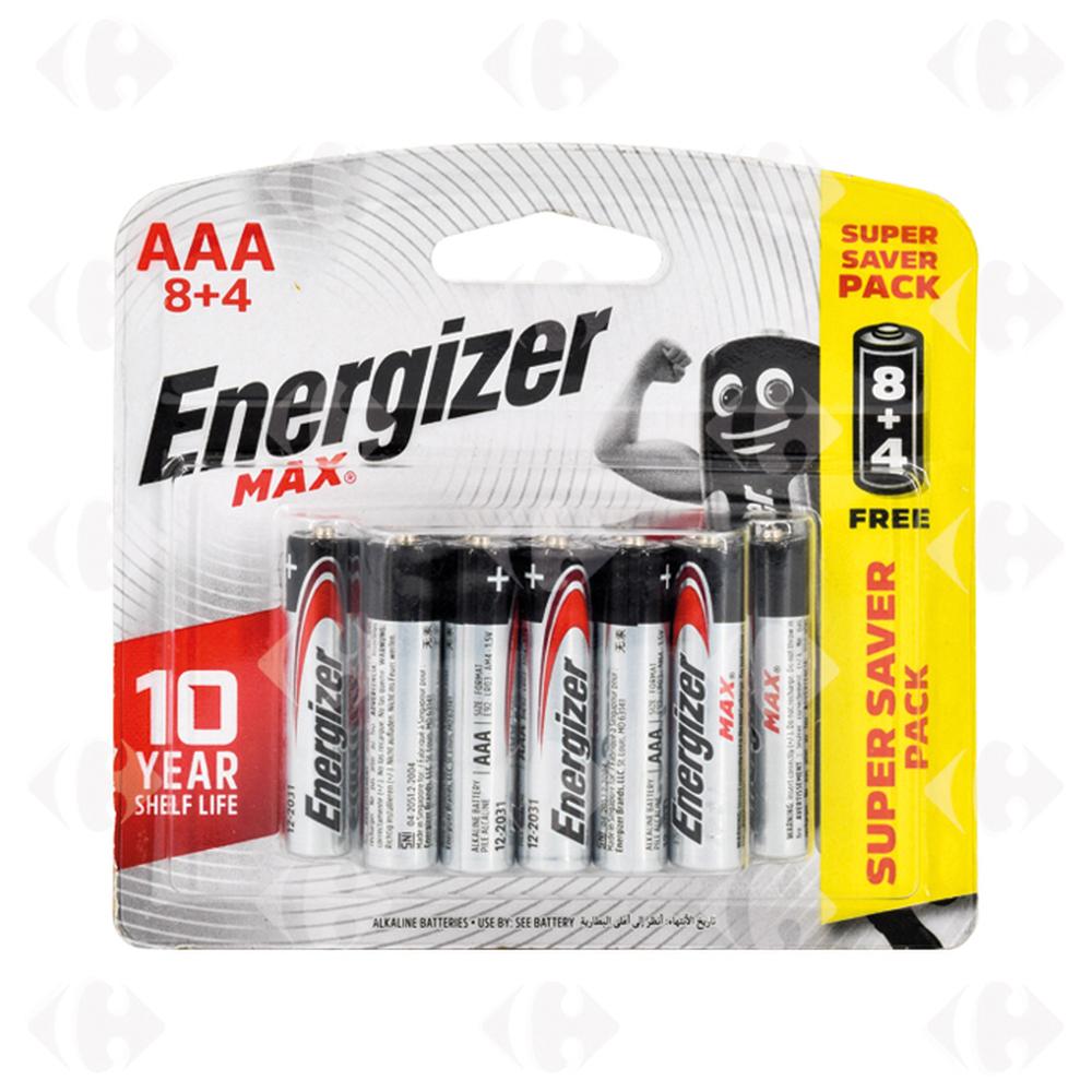 [633853] Pack de Piles Max AAA E92 Energizer 12 unités