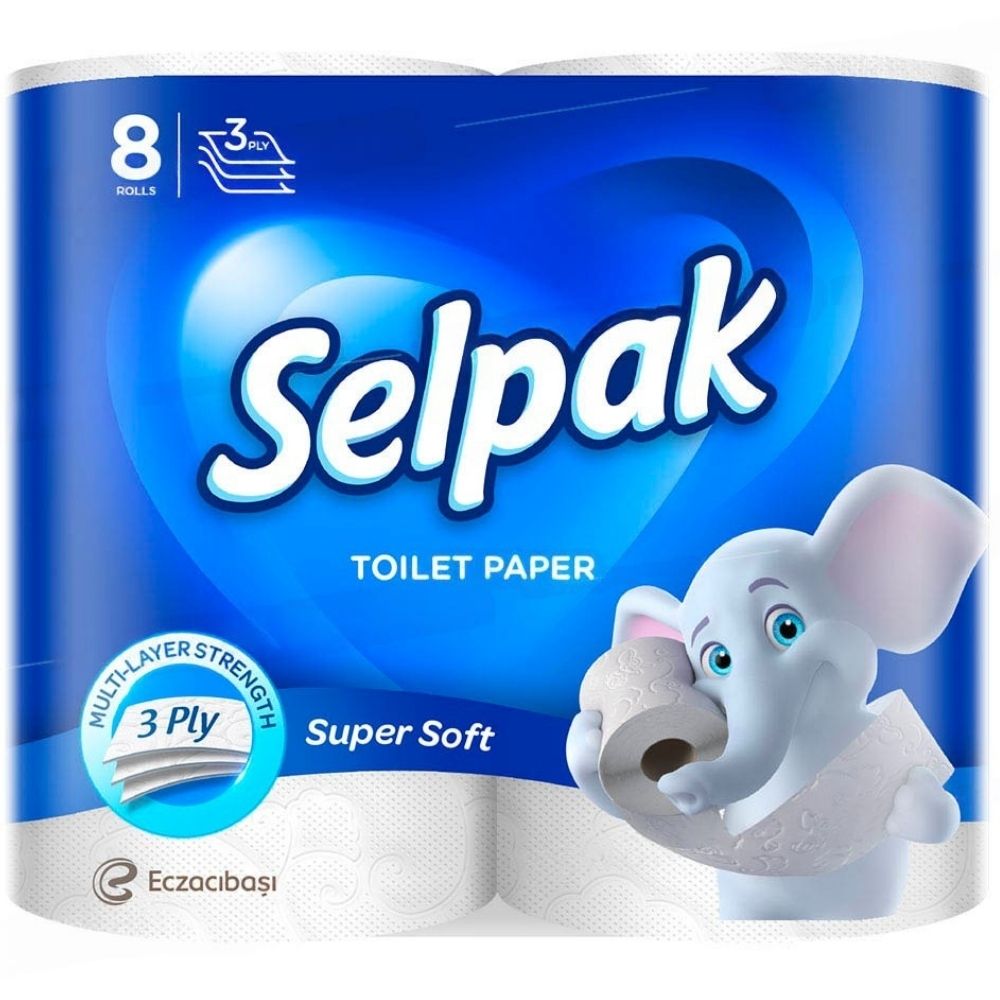 [666902] Papier Hygiénique Décoré Parfumé Selpak 3 Plis – 8 Unités