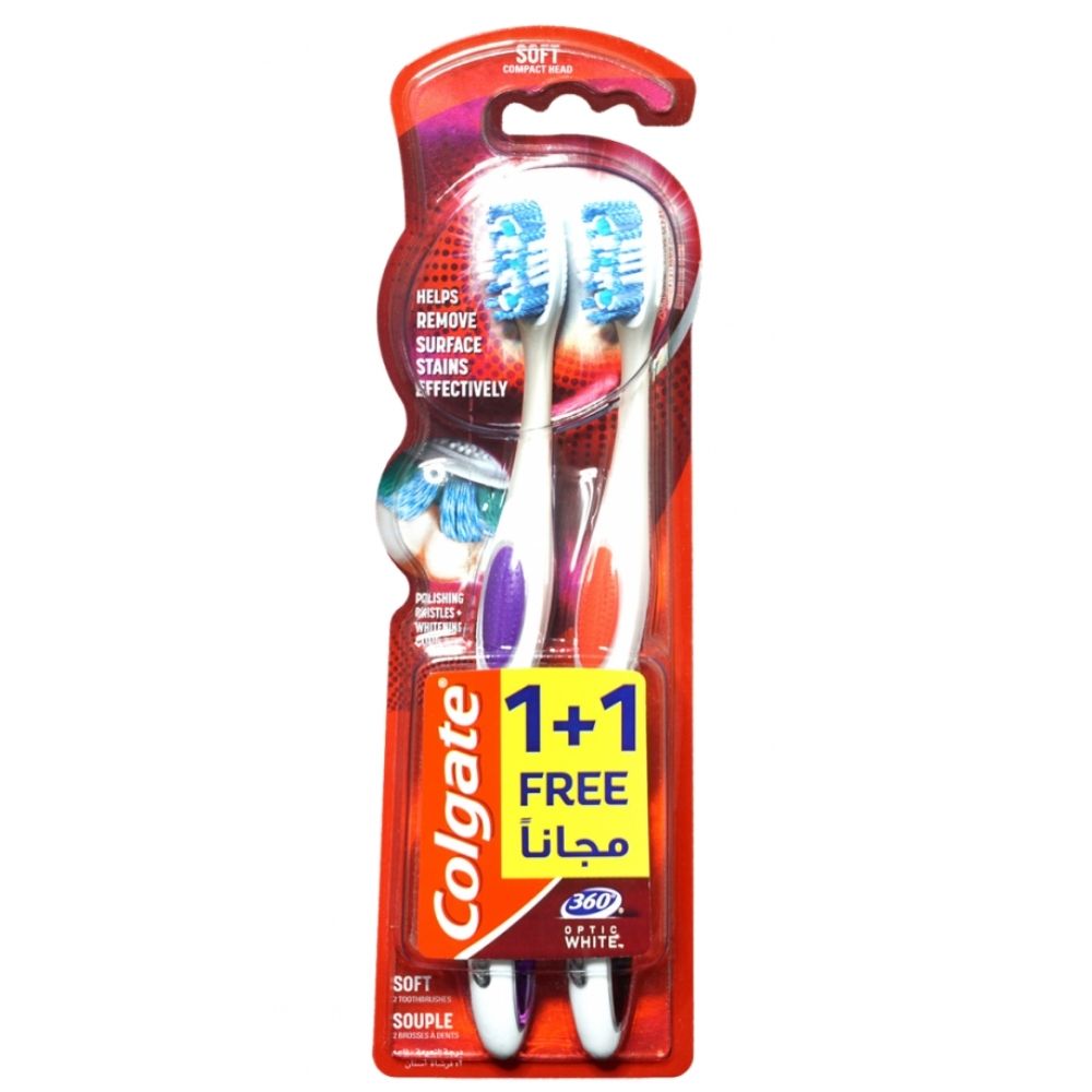 Pack Bad Colgate Optic White Souple 1+1 GRATUIT