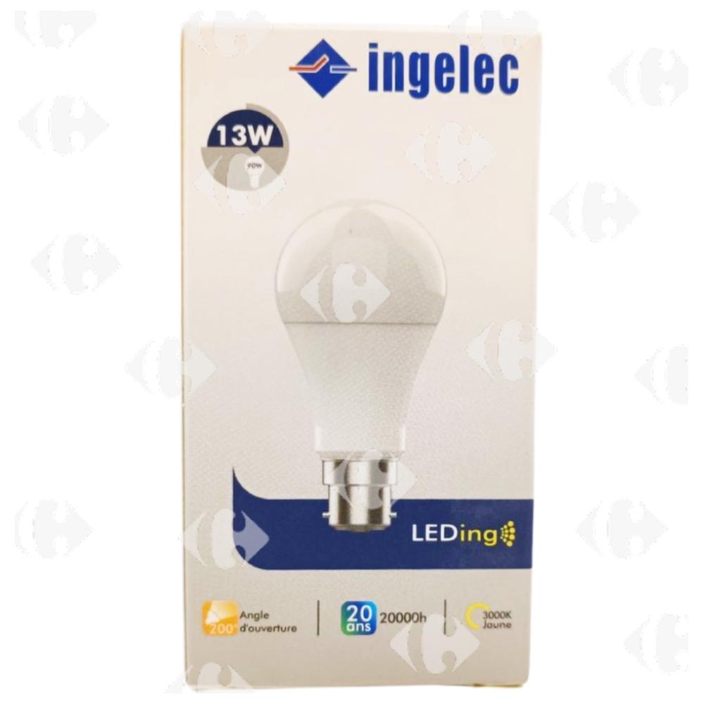 Lampe LED A60 B22 Lumière Jaune 13W.