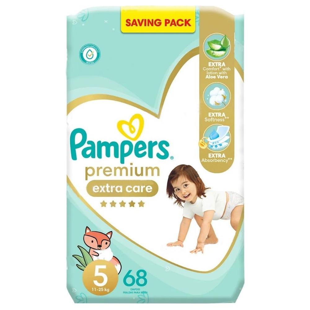 [710082] Couches Bébé Premium Care Taille 5 Pampers (11-25 Kg) 68 unités