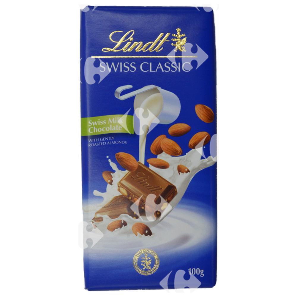 [576477] Tablette de Chocolat au Lait aux Amandes Lindt 100g