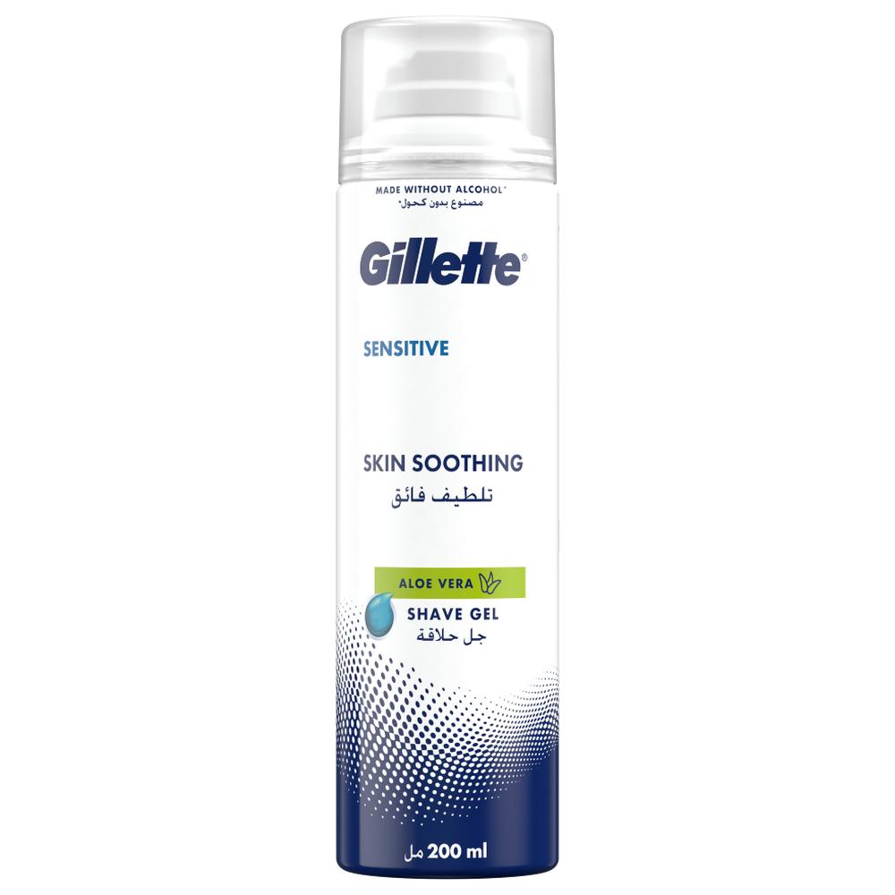 [689250] Gel à Raser Peau Sensible Apaisante à l'Aloe Vera Gillette 200ml