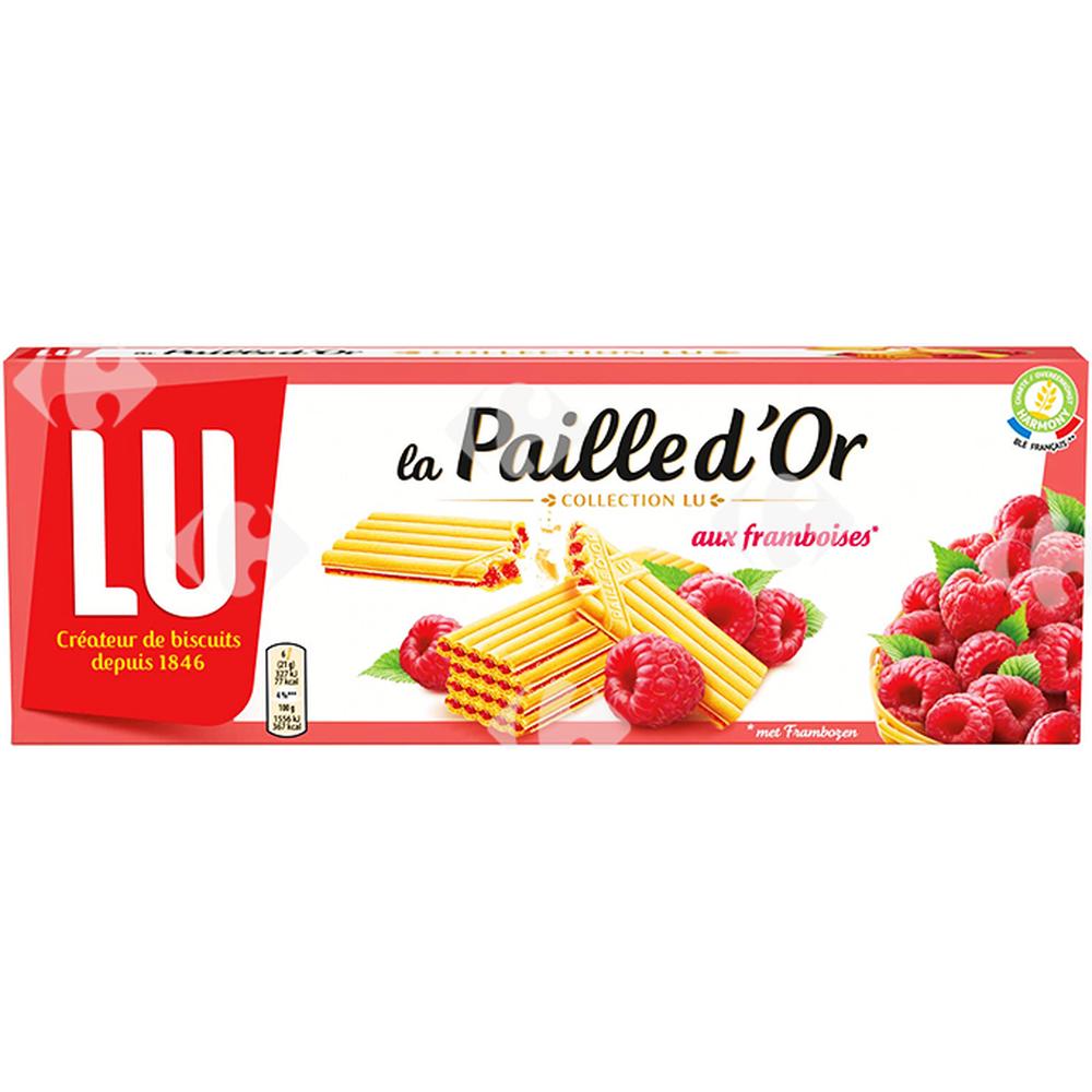 Gaufrettes Paille d'Or Framboises Lu 170g