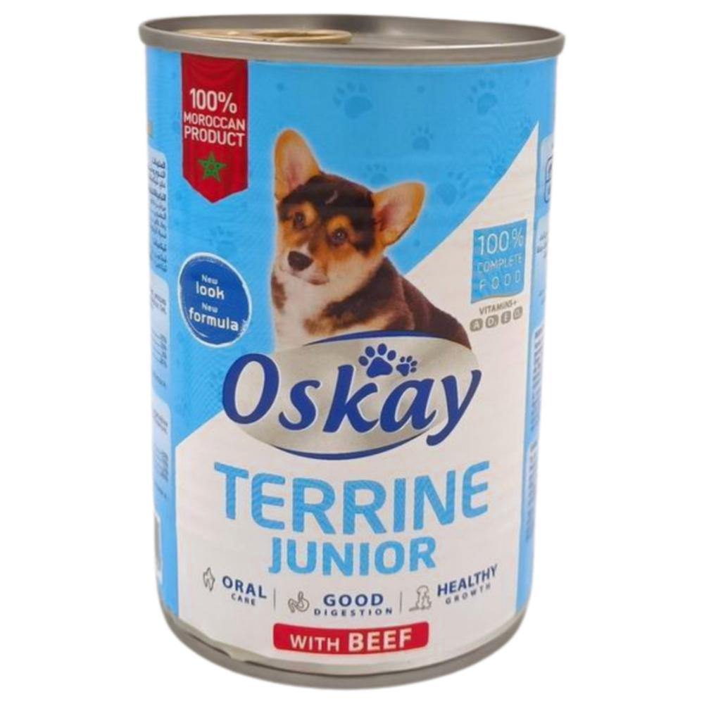 [657614] Pâté au Bœuf pour Chien Junior Oskay 400g
