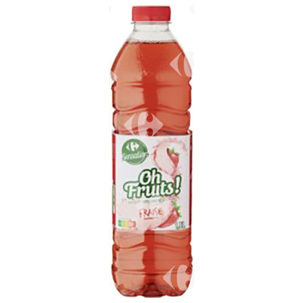 [663934] Eau Aromatisée au Jus de Fraise Carrefour 1,5L