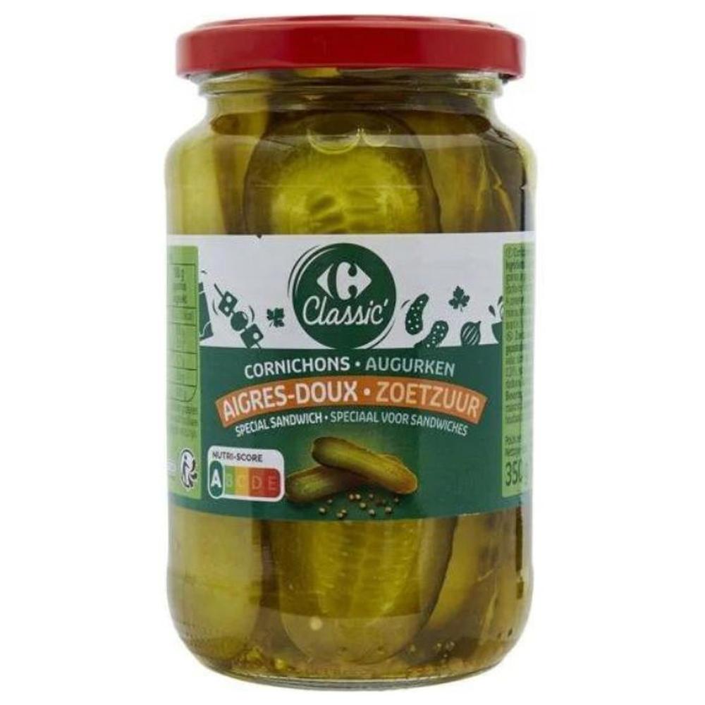 [679059] Cornichons En Tranches Aigres-Doux Carrefour Classic 180g