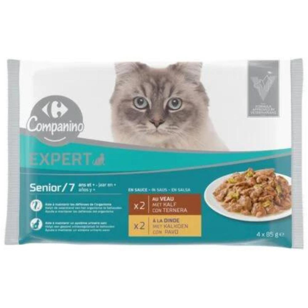 [709662] Pâtée pour Chat Senior Carrefour Companino 4x85g