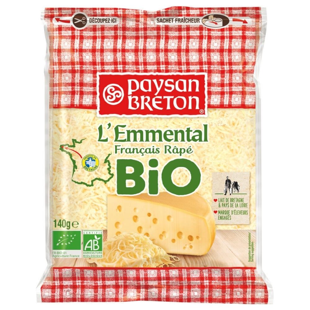 Fromage Emmental Râpé Bio Paysan Breton 140g